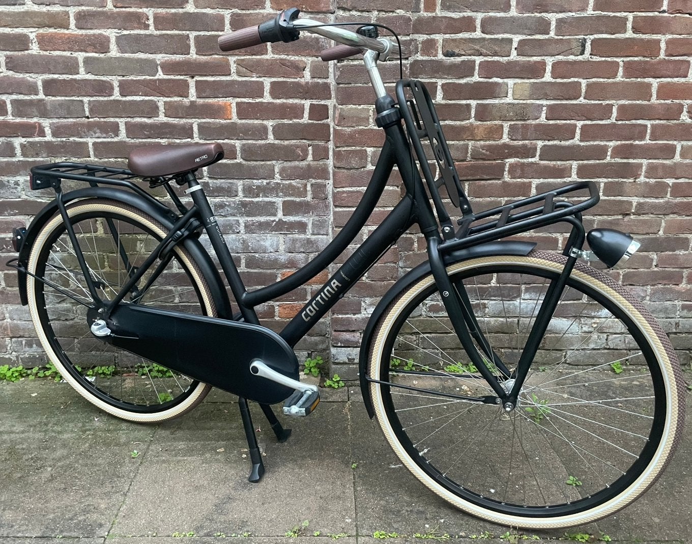 Cortina U4 28 Inch Damesfiets- N3 - 50CM - Matt Zwart, Terugtraprem, 47 tot 50 cm, Versnellingen, Zo goed als nieuw