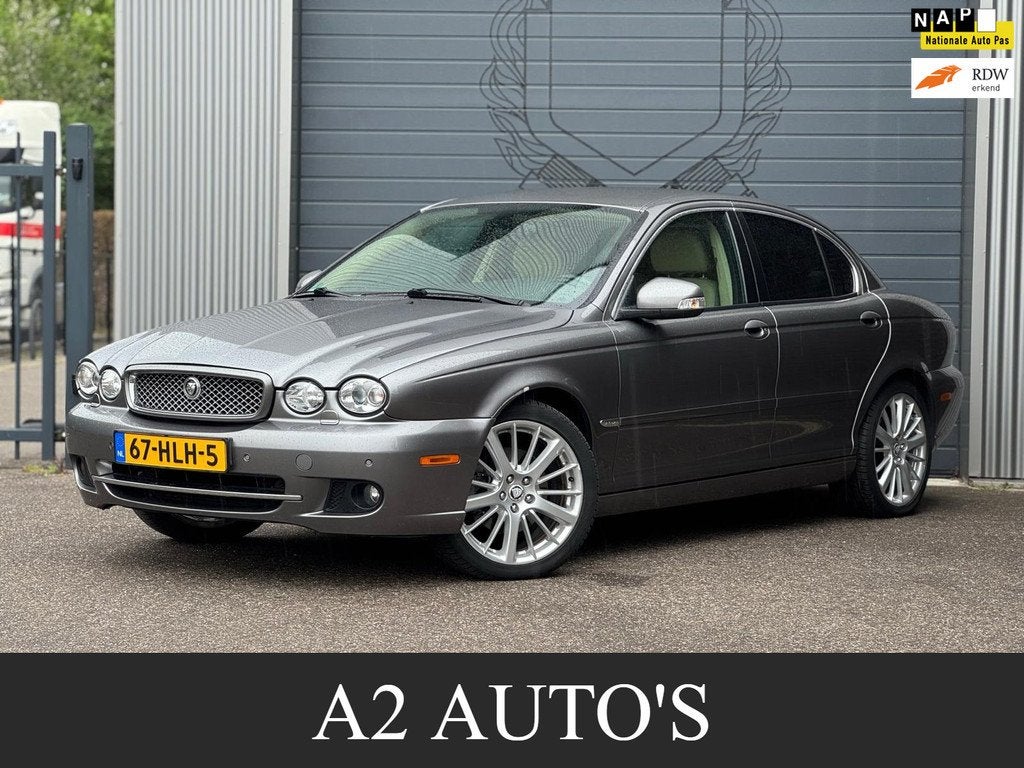 Jaguar X-type 3.0 V6 Executive Automaat|Leer|Nap, Auto's, Gebruikt, Beige, Bedrijf, Euro 4