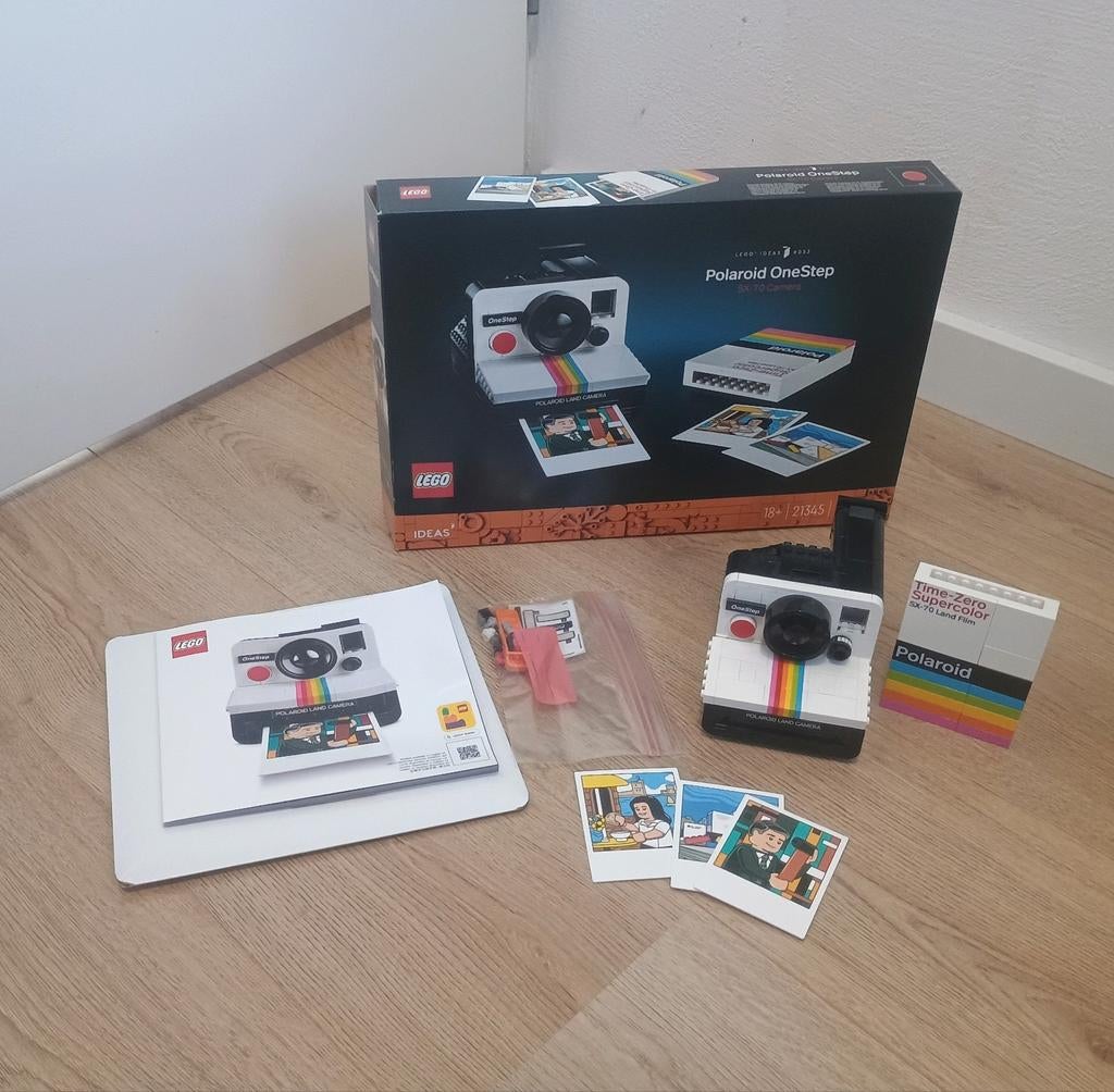Lego 21345 Polaroid OneStep SX-70 camera, Ophalen of Verzenden, Zo goed als nieuw, Complete set, Lego