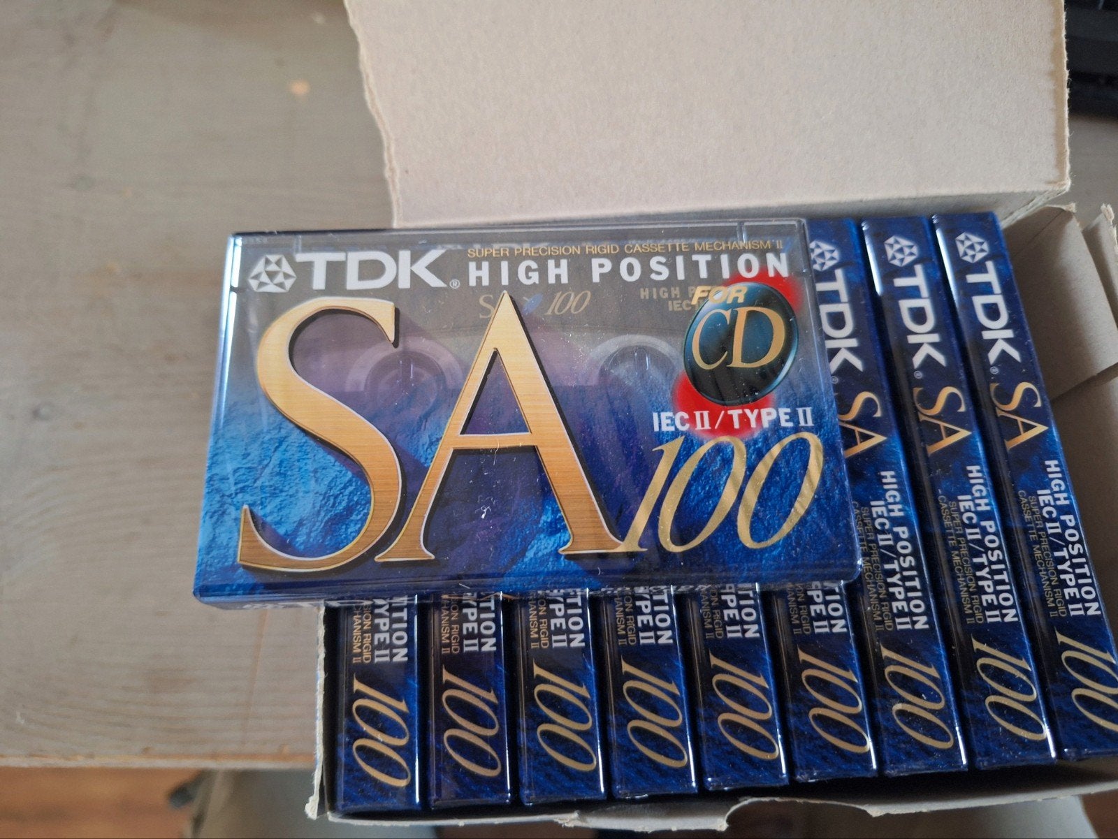 Gesealde TDK SA100 Cassettebandjes Jaren '90 (10 stuks), 2 t/m 25 bandjes, Overige genres, Ophalen of Verzenden, Nieuw in verpakking