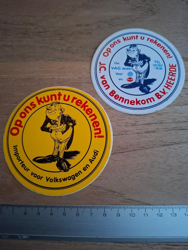 2 Stickers VW Audi, Verzamelen, Stickers, Ophalen of Verzenden, Zo goed als nieuw, Auto of Motor