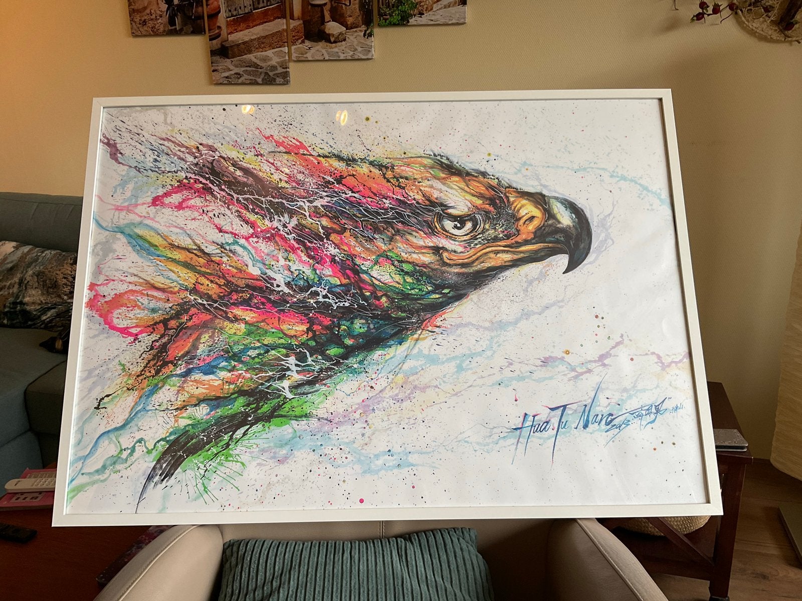 Levendig Adelaar Schilderij -poster door Hua Tunan, Papier/karton, Ophalen of Verzenden, Print, Dieren