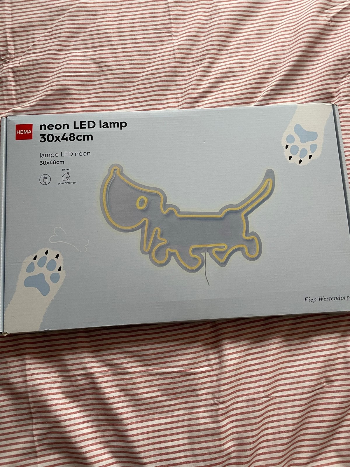 Takkie neon lamp - Hema, Ophalen, Wit, Overige merken, Kunststof