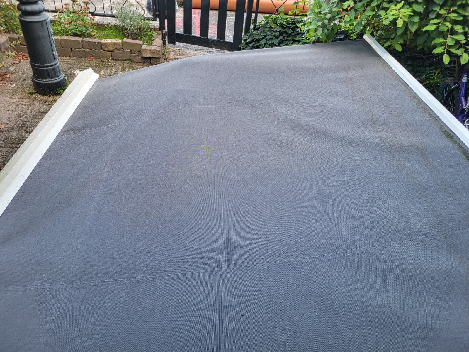 Screen zonwering, antraciet grijs, 310 cm breed, Tuin en Terras, Zonneschermen, Ophalen, Gebruikt, 150 tot 300 cm, 250 cm tot 450 cm