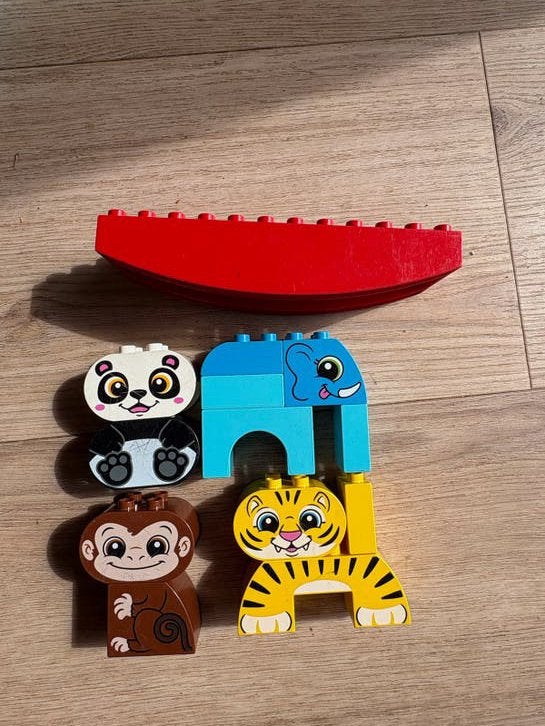 Lego Duplo met verschillende dierenfiguren, Ophalen of Verzenden, Gebruikt, Duplo
