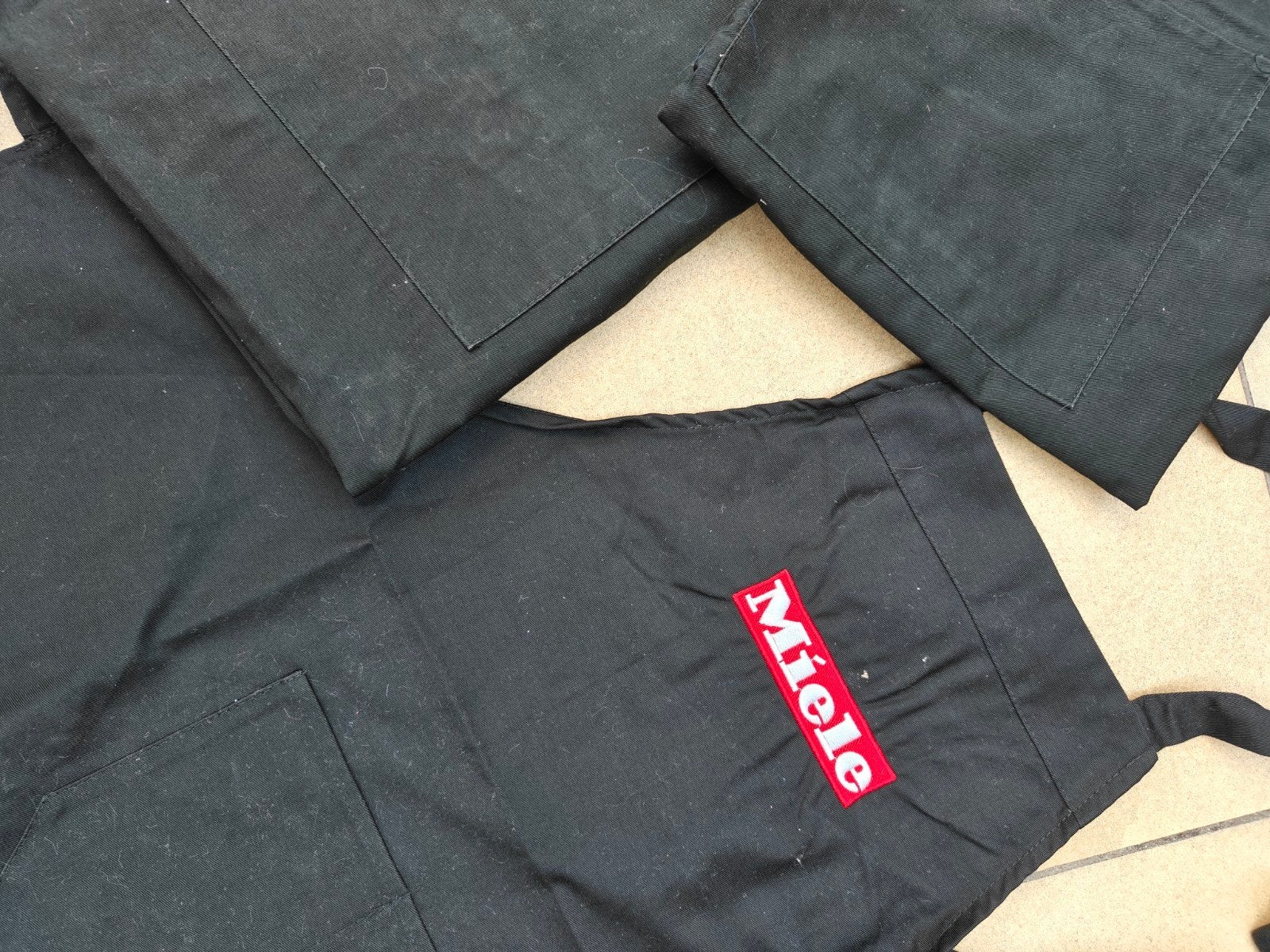 4 Miele schorten - nieuw en zo goed als nieuw, katoen, Huis en Inrichting, Keuken | Keukenbenodigdheden, Overige typen, Ophalen of Verzenden