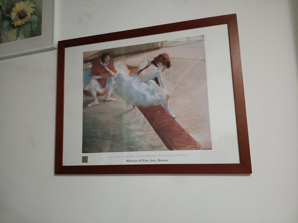 Ingelijste reproductie van Degas' 'Dancers Resting', Ophalen of Verzenden
