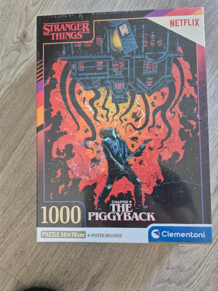 clementoni puzzel stranger things the piggyback, Ophalen of Verzenden, 500 t/m 1500 stukjes, Legpuzzel