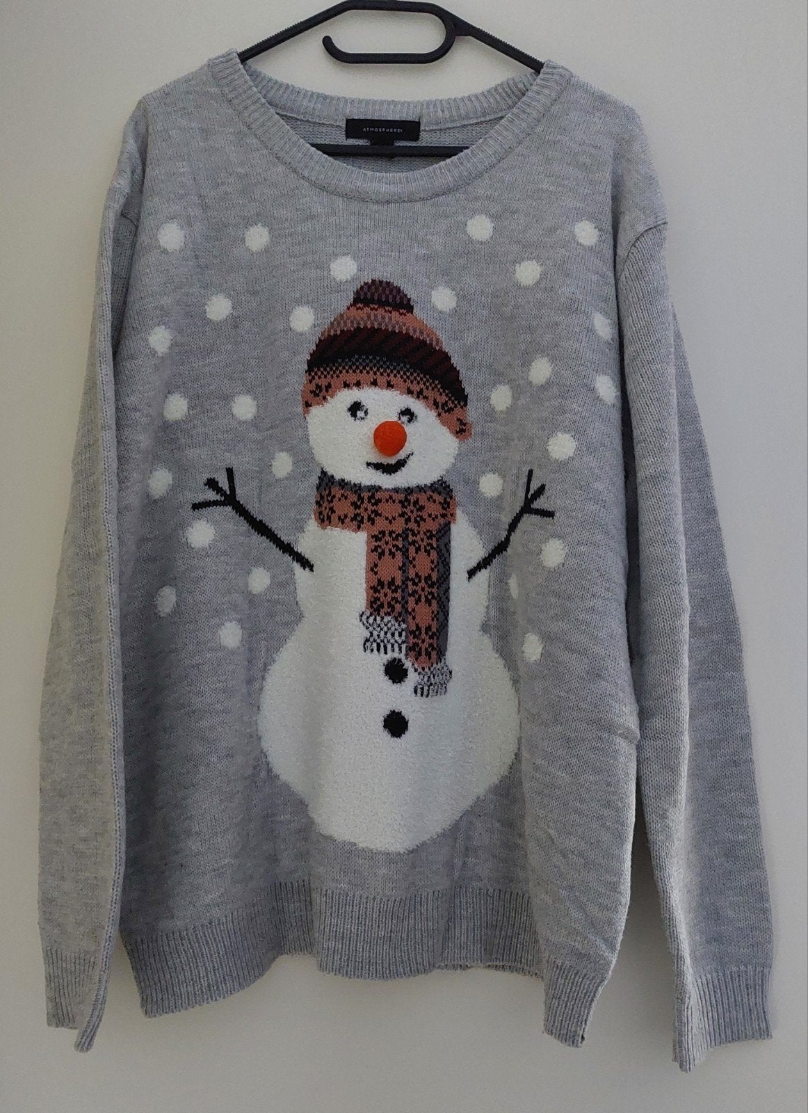 🎄⛄️ Kerst trui grijs met sneeuwpop mt 46/48 ️ ️, Ophalen of Verzenden, Zo goed als nieuw, Maat 46/48 (XL) of groter, Grijs