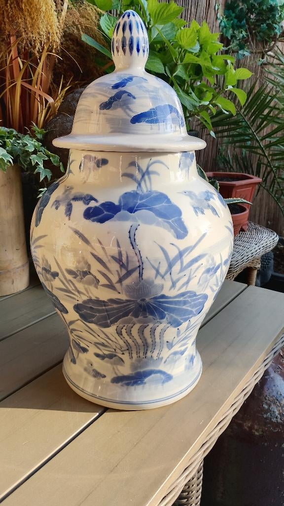 Chinese porseleinen pot XL gemberpot urn in nieuwstaat, Ophalen of Verzenden