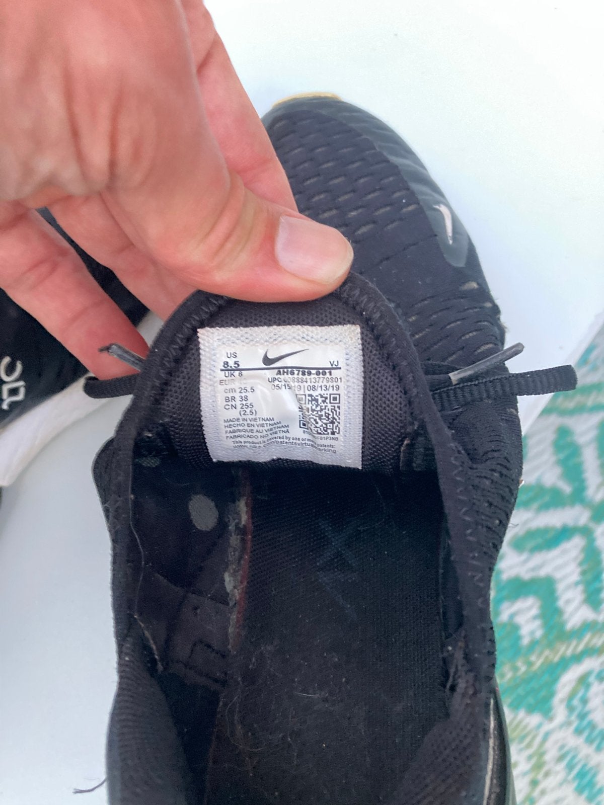 Nike Air Max 270 Sportschoenen Zwart - Maat 38.5, Maat 38/40 (M), Zwart, Overige typen, Ophalen of Verzenden