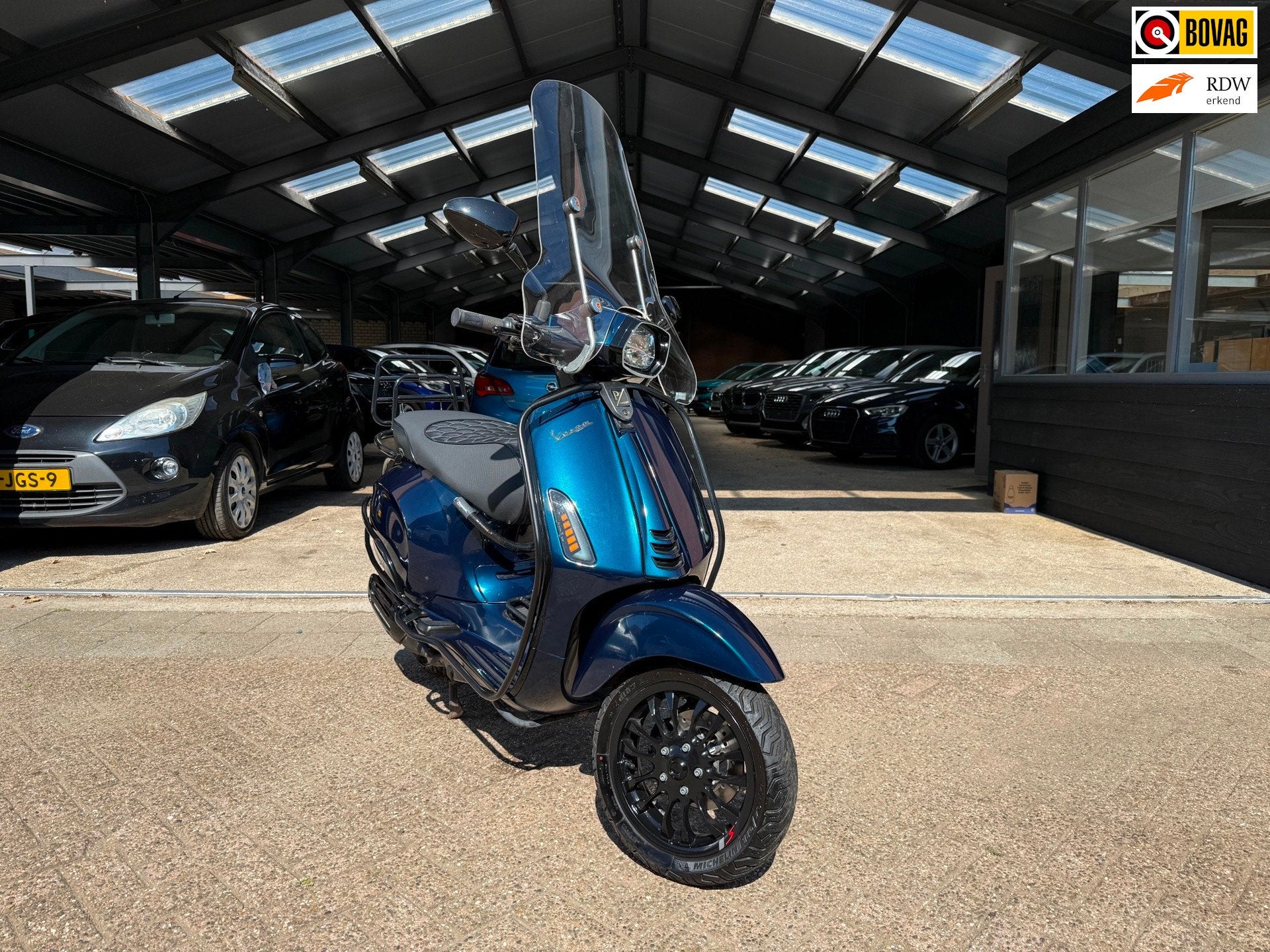 Vespa Bromscooter Sprint 50 S|LED/DYNAMISCH/CUSTOM/BLAUW/VAL, Gebruikt, Overige modellen, 49 cc