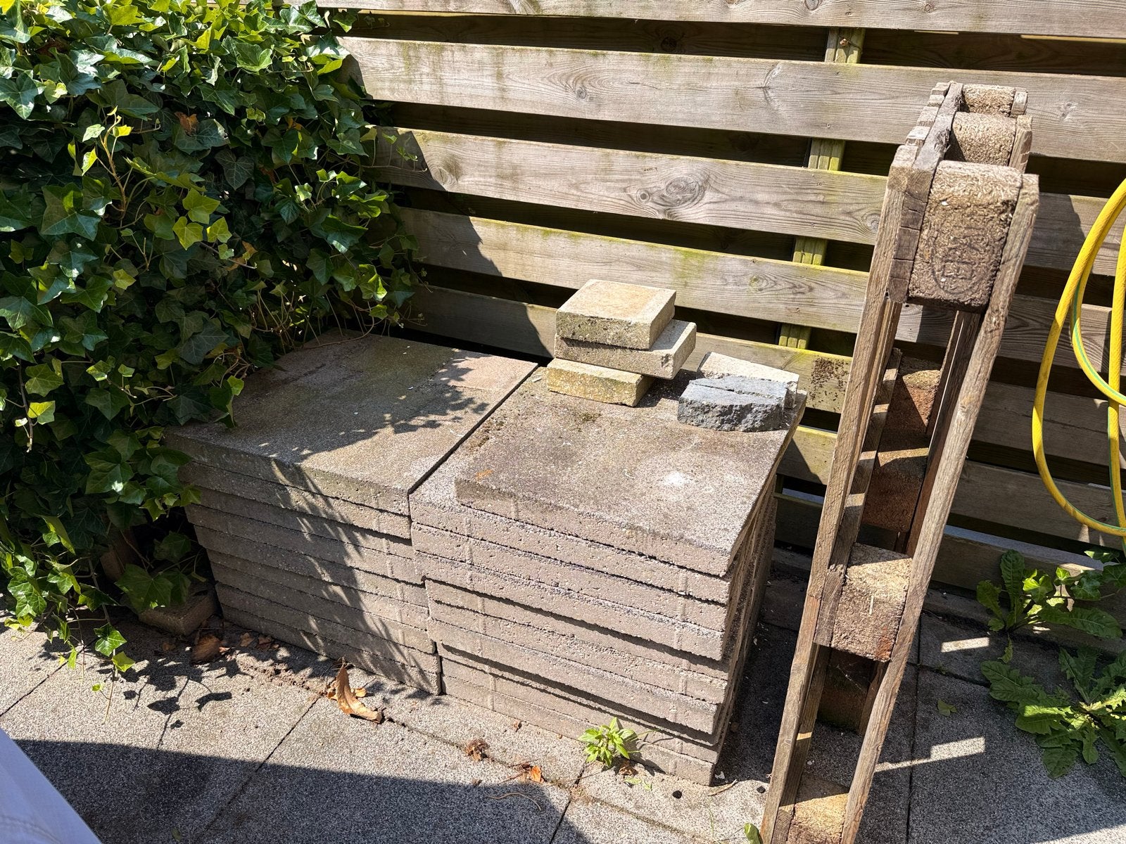 Betontegels 60x60x6 cm inclusief pallet, zelf ophalen, Tuin en Terras, Tegels en Klinkers, Ophalen of Verzenden, Gebruikt, Beton