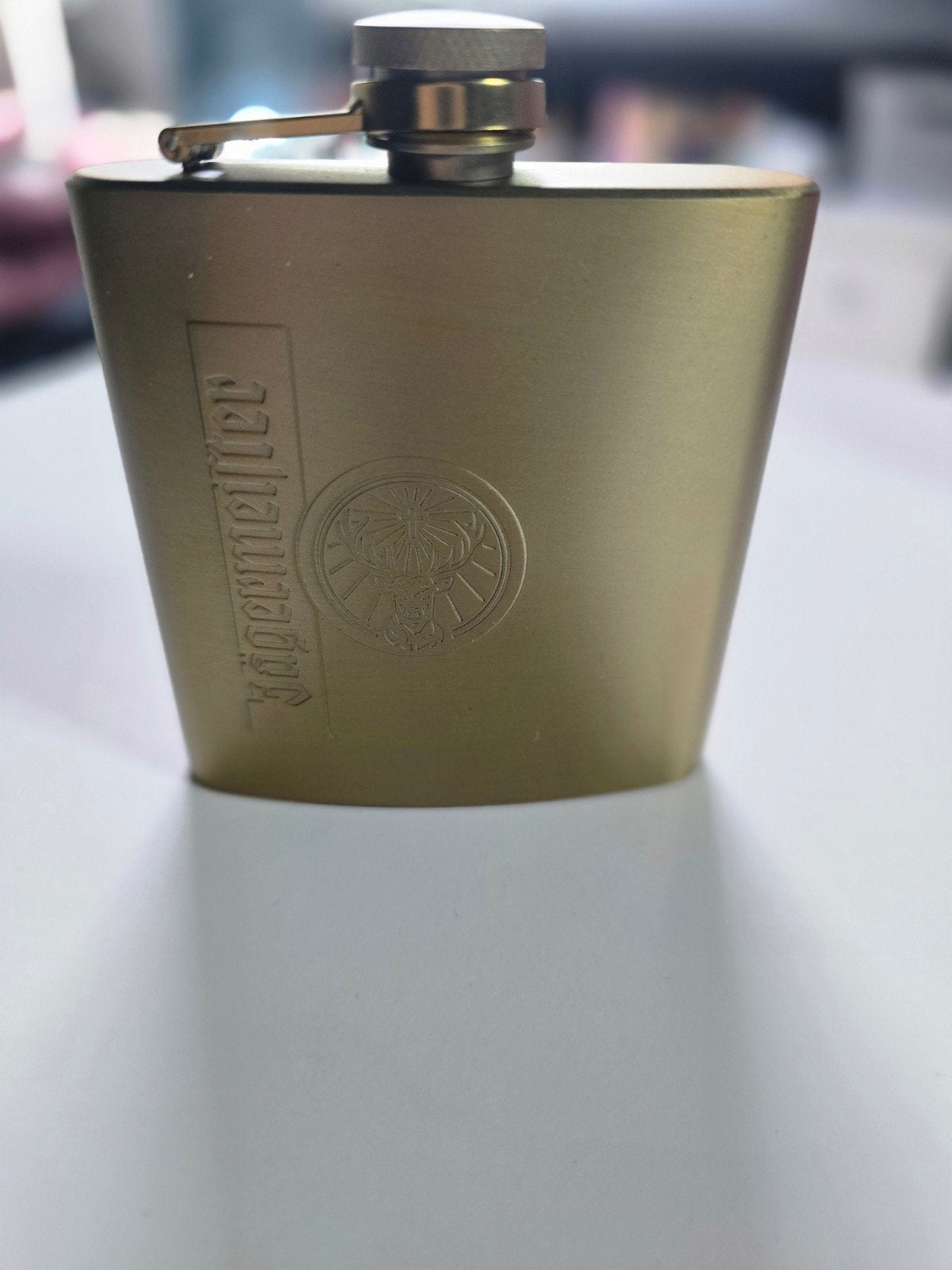 Jägermeister heupfles - Roestvrij staal 6 OZ, Ophalen of Verzenden