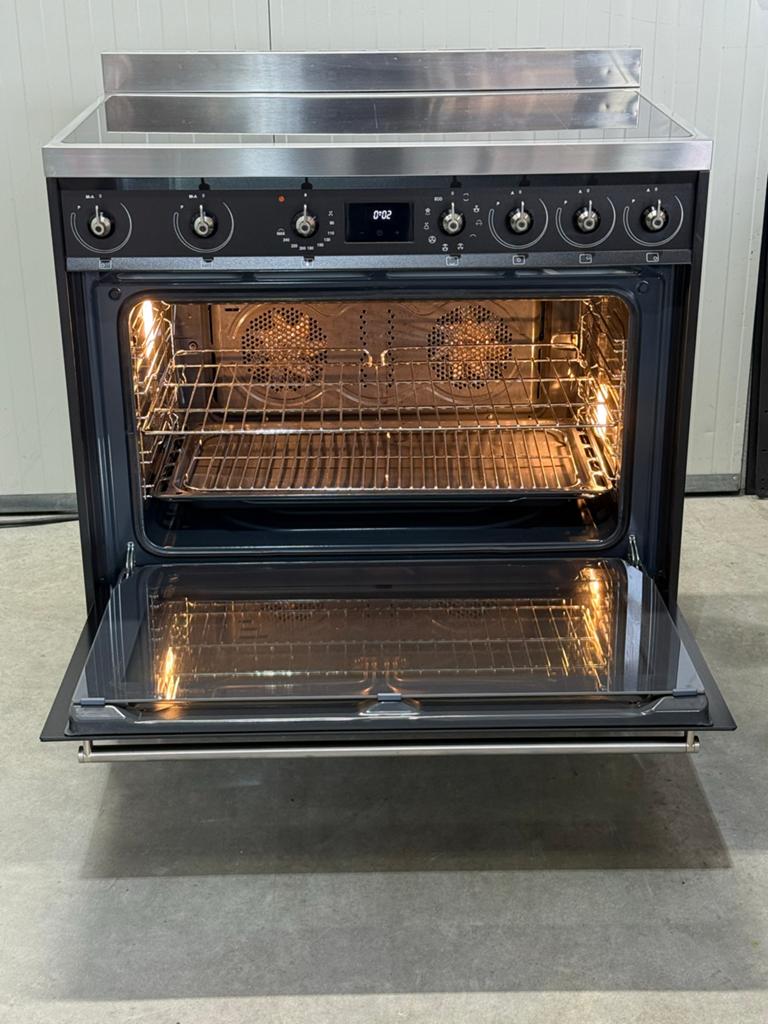 Smeg Fornuis met Inductie Kookplaat en Hete Lucht Oven, Bella, 60 cm of meer, Grill, Ophalen of Verzenden
