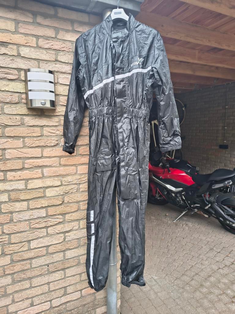 Regen overall MotorX XL zwart met fluoriserende strepen, Motoren, Kleding | Motorkleding, Ophalen of Verzenden, Tweedehands, Overall