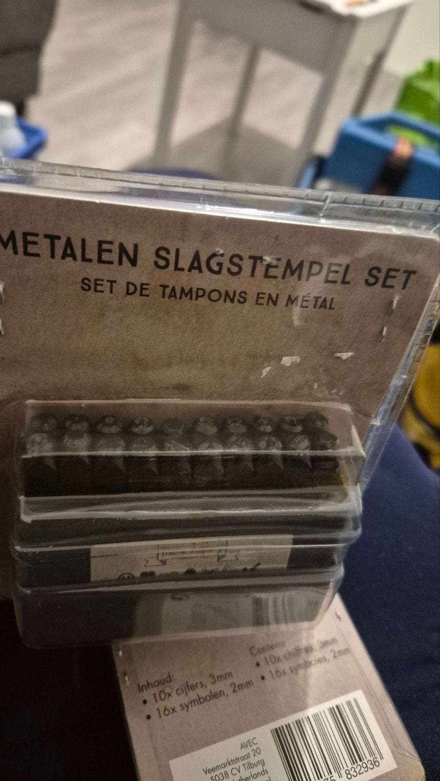 Metalen Slagstempel Set - Cijfers, Symbolen, Letters, Zwart, Overige thema's, Gereedschap of Toebehoren, Nieuw