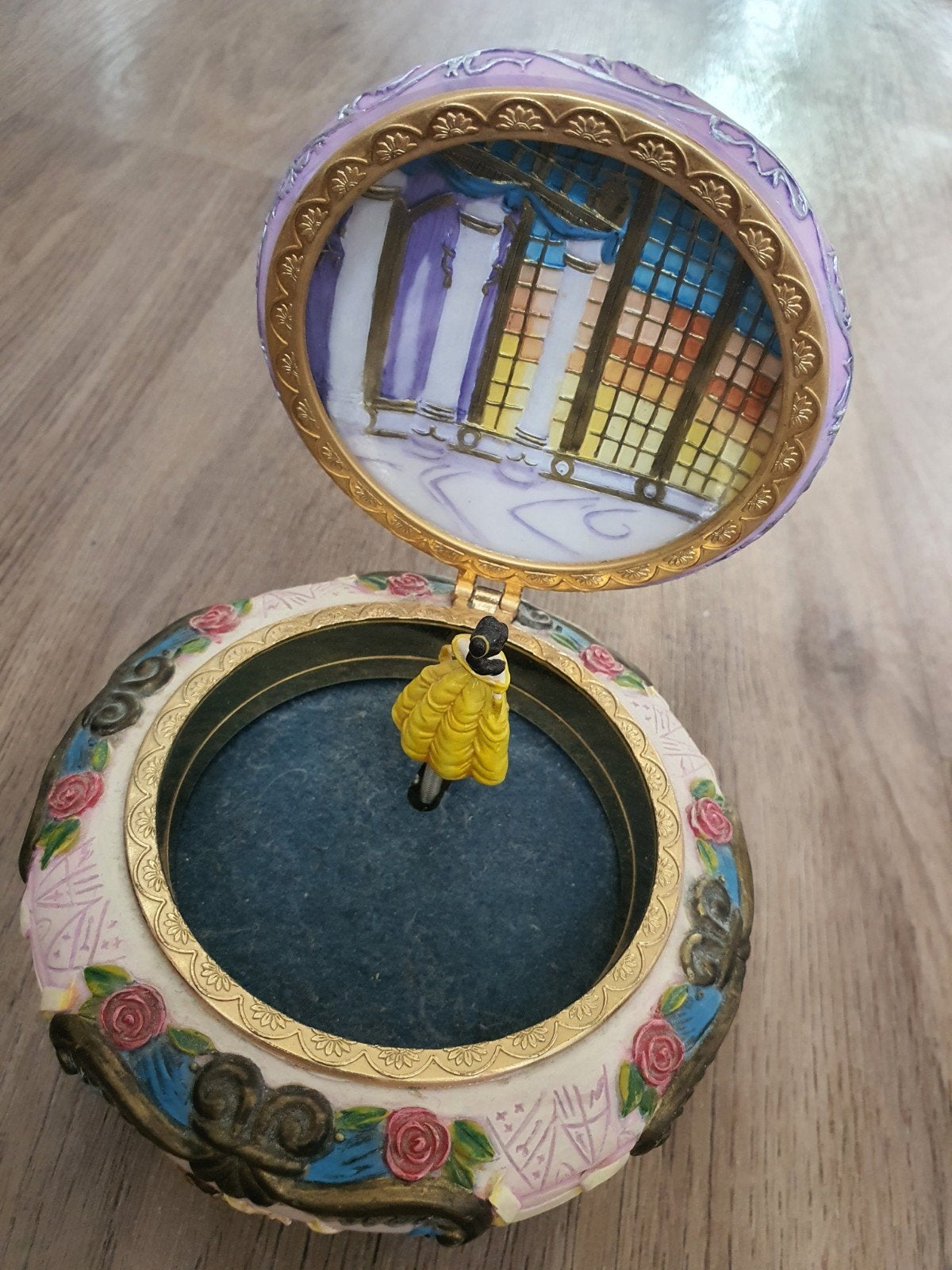 Disney Vintage Belle en het Beest Muziekdoos, Verzenden, Assepoester of Belle, Gebruikt, Overige typen