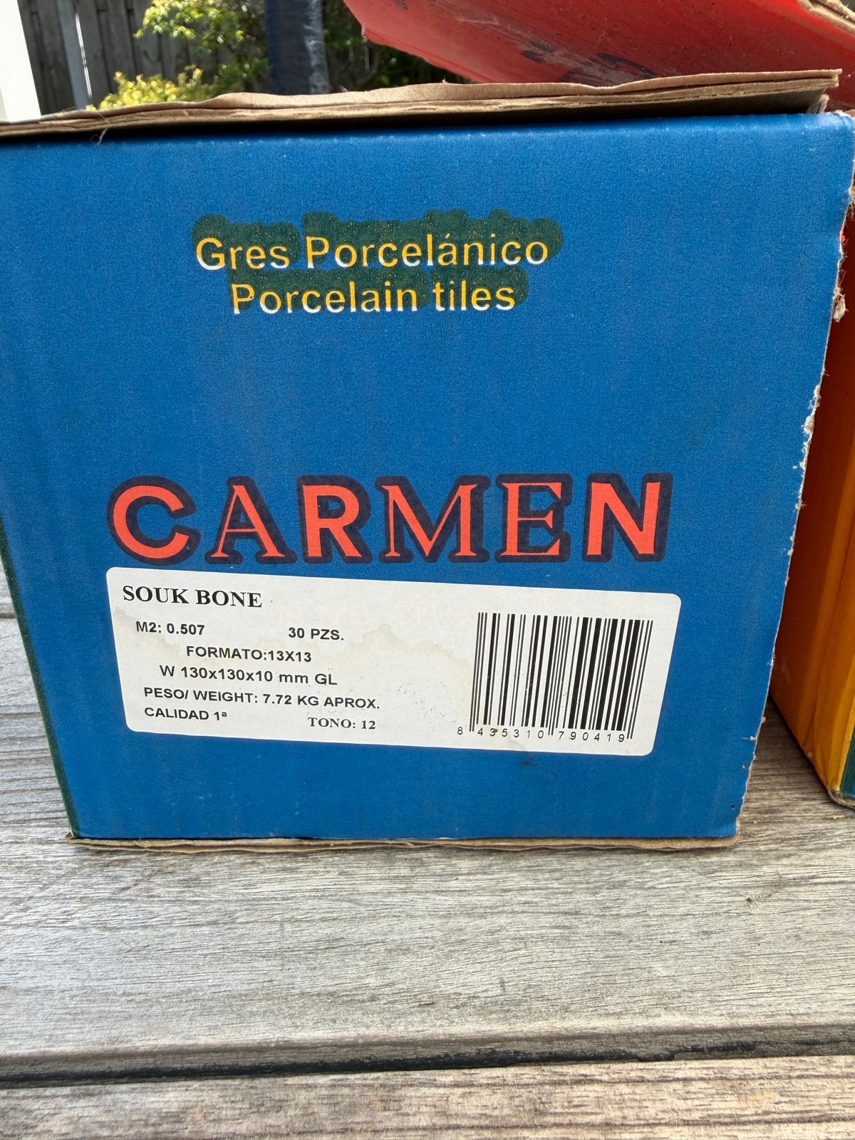 62 Carmen Souk Bone Porseleinen Tegels 13x13 cm, Ophalen, Nieuw, Minder dan 20 cm, Minder dan 5 m²