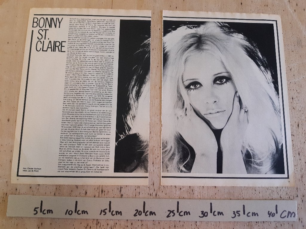 Bonny St Claire Knipsel A4 1 art, Verzamelen, Ophalen of Verzenden, 1980 tot heden, Nederland, Knipsel(s)