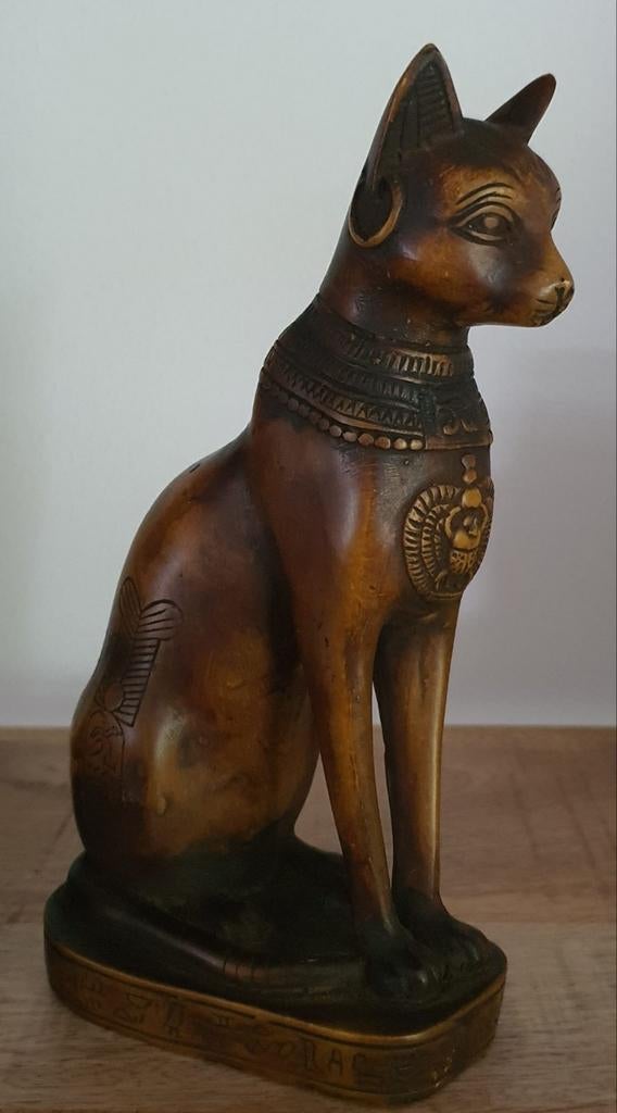 Oud Egyptisch Bastet beeldje, Ophalen of Verzenden, Zo goed als nieuw, Dier