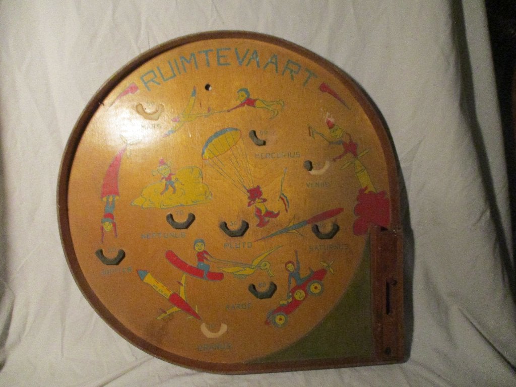 flipperkast spel ruimtevaart van hout, Ophalen of Verzenden