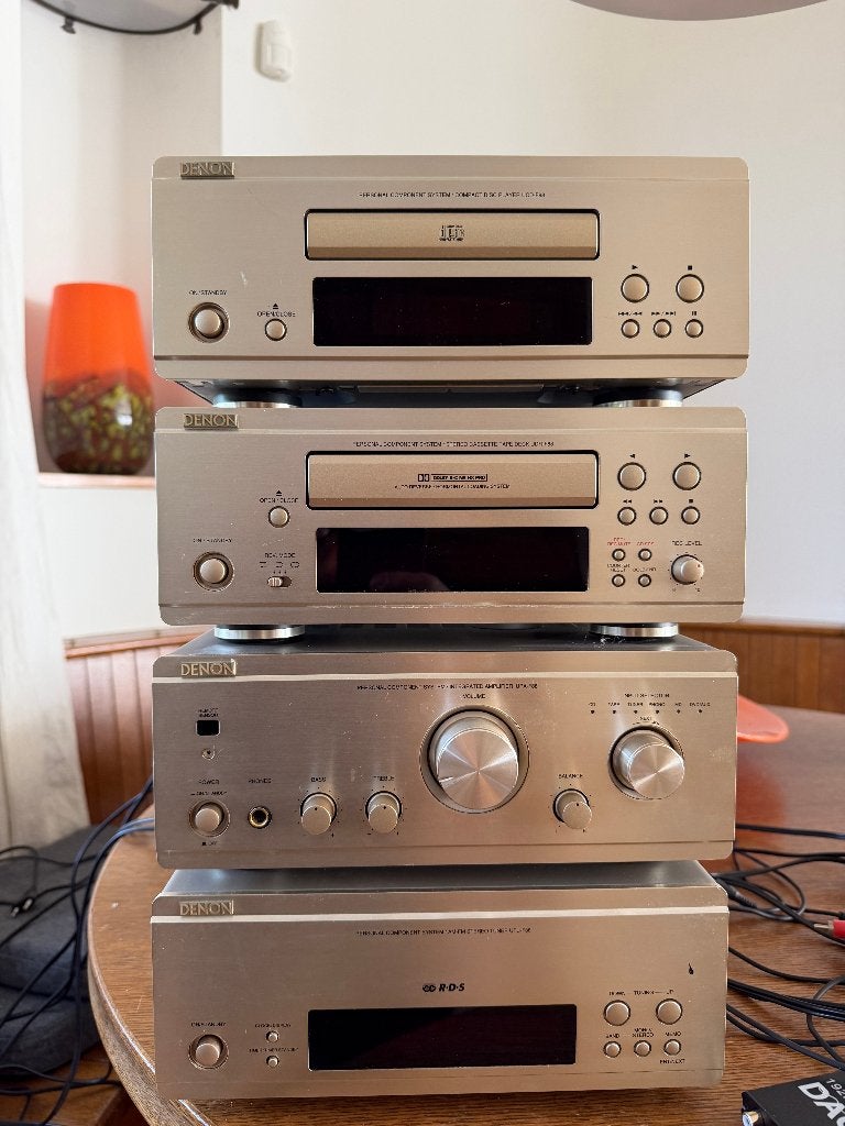 Denon F88 mini HiFi set – versterker, CD, tuner, cassette, Ophalen of Verzenden, Gebruikt, Tuner of Radio, Overige merken