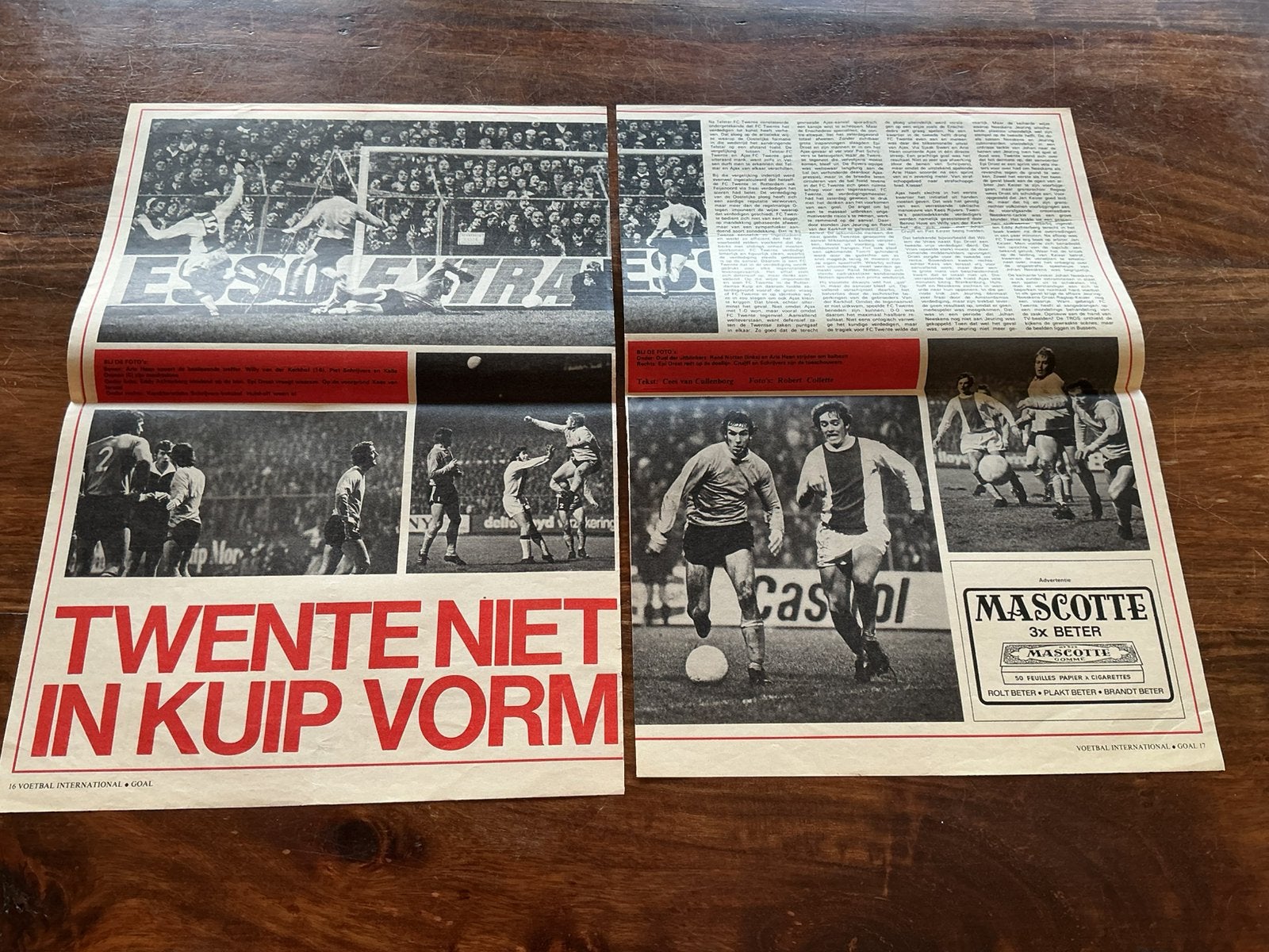 Voetbal artikel Ajax Fc Twente december 1971 Cruijff, Verzamelen, Ophalen of Verzenden, Knipsel(s)