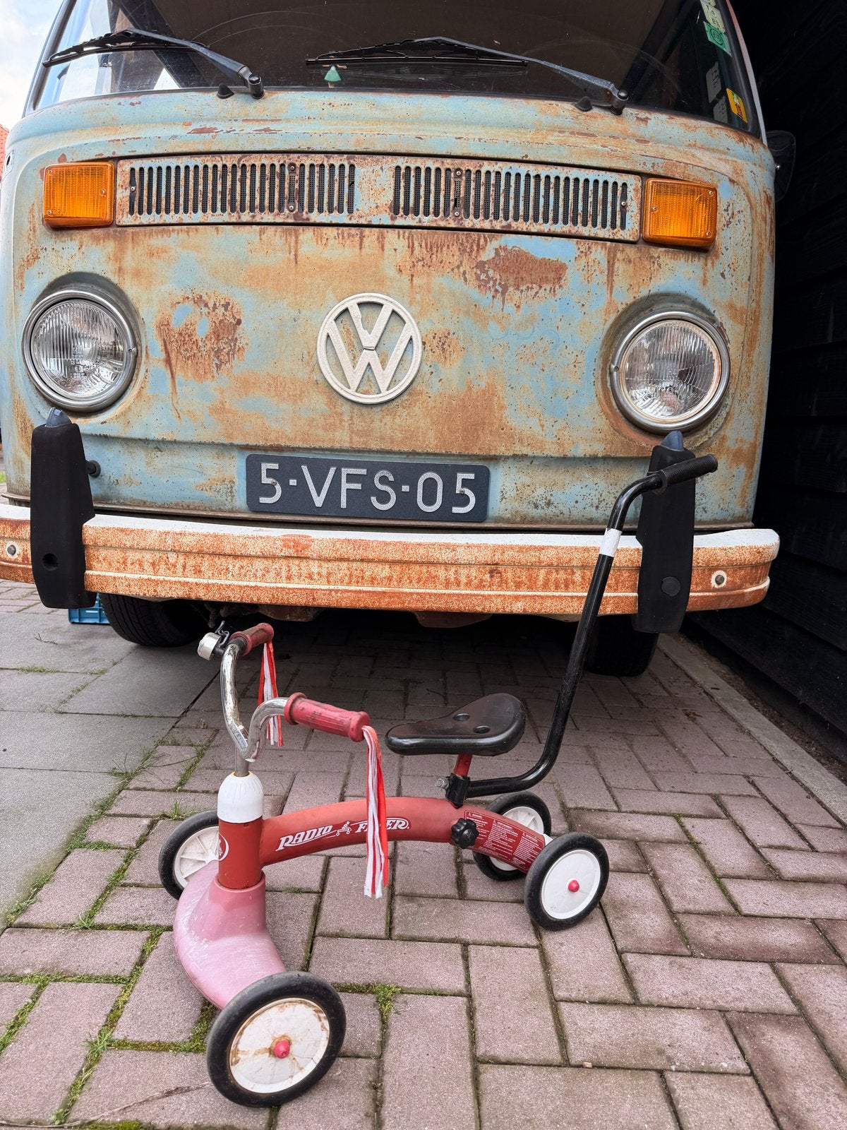 Radio Flyer Loop Driewieler met Duwstang (2-3 jaar), Ophalen of Verzenden, Gebruikt, Overige typen
