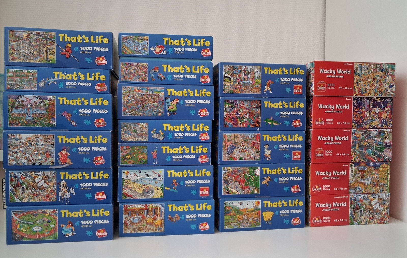 ca 46 legpuzzels 1000stukjes, Ophalen, 500 t/m 1500 stukjes, Zo goed als nieuw