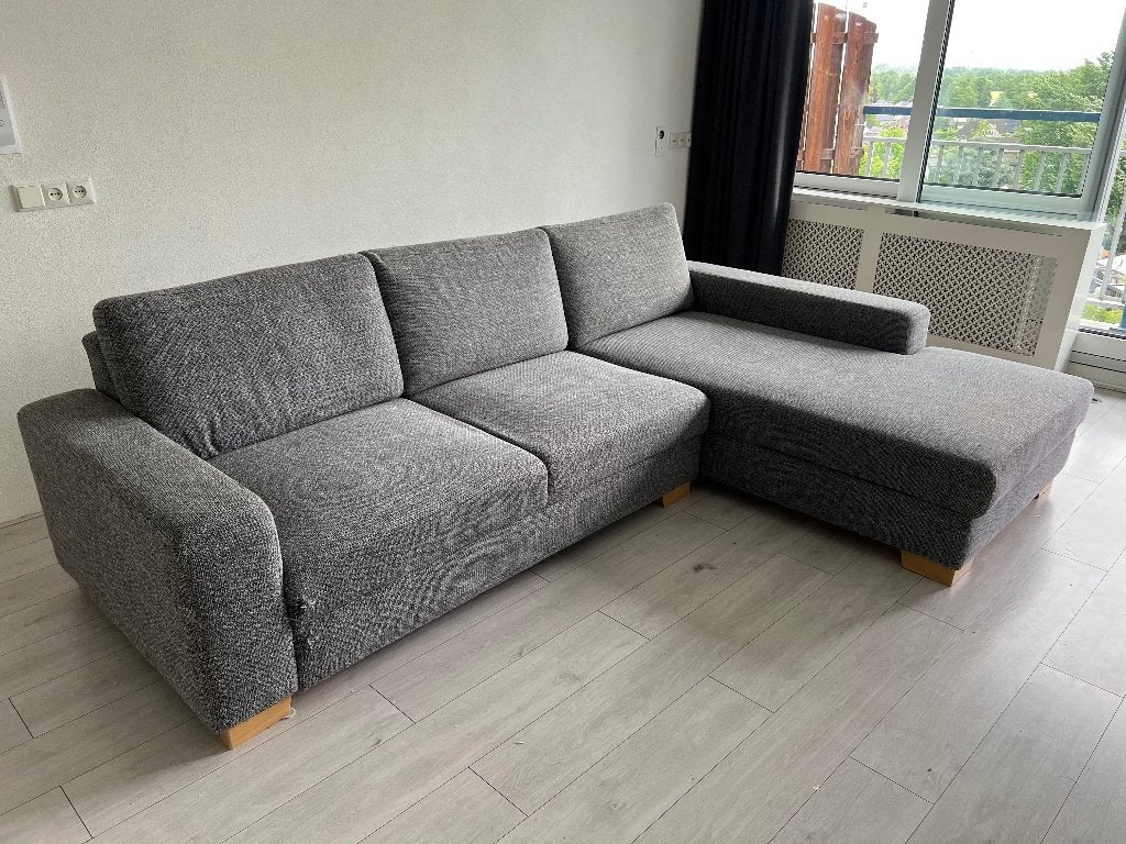 Hoekbank met opbergruimte, Ophalen, 250 tot 300 cm, Gebruikt, Hoekbank