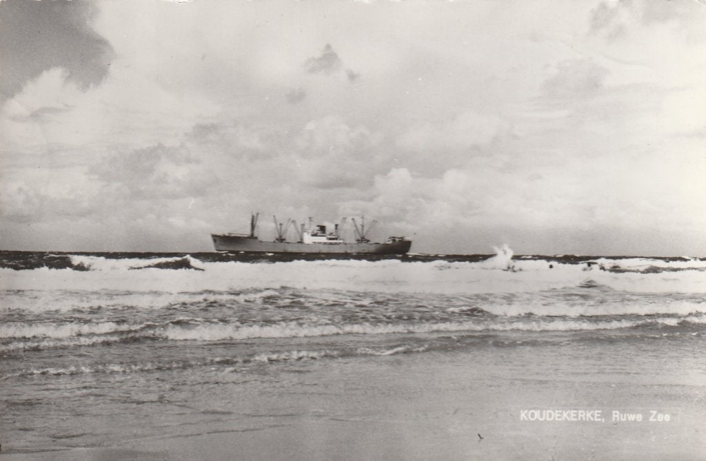 KOUDEKERKE Schip op Ruwe Zee, Verzenden, 1960 tot 1980, Gelopen, Zeeland