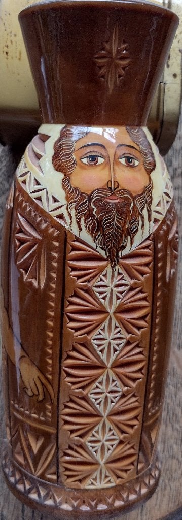 houten beeld -grieks orthodox  beschilderd, Ophalen of Verzenden, Gebruikt, Overige typen, Christendom | Katholiek