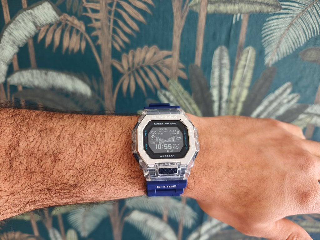 Casio g-shock GBX-100s-1ER Z.G.A.N. (zeldzaam model), Casio G-Shock, Blauw, IOS, Zo goed als nieuw