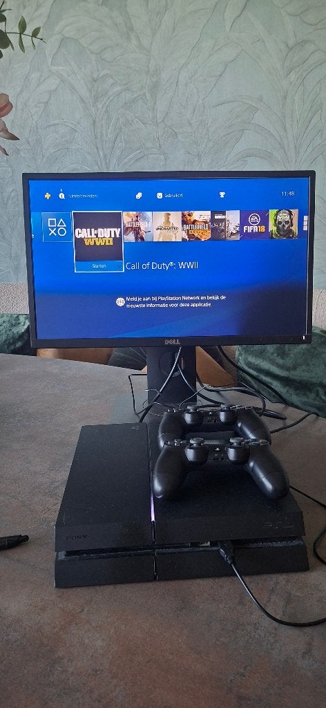 Sony PS/4 incl. spellen, controllers en beeldscherm, Spelcomputers en Games, Spelcomputers | Sony PlayStation 4, Ophalen, Met 2 controllers