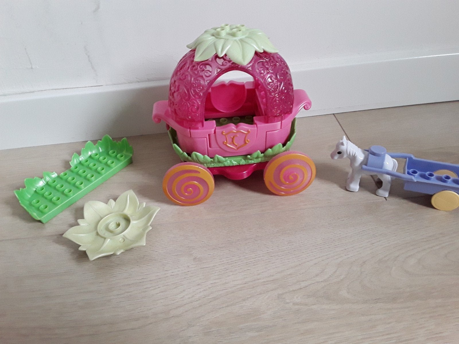 Blokken Koets met paard en wagen past op duplo, Ophalen of Verzenden, Overige typen