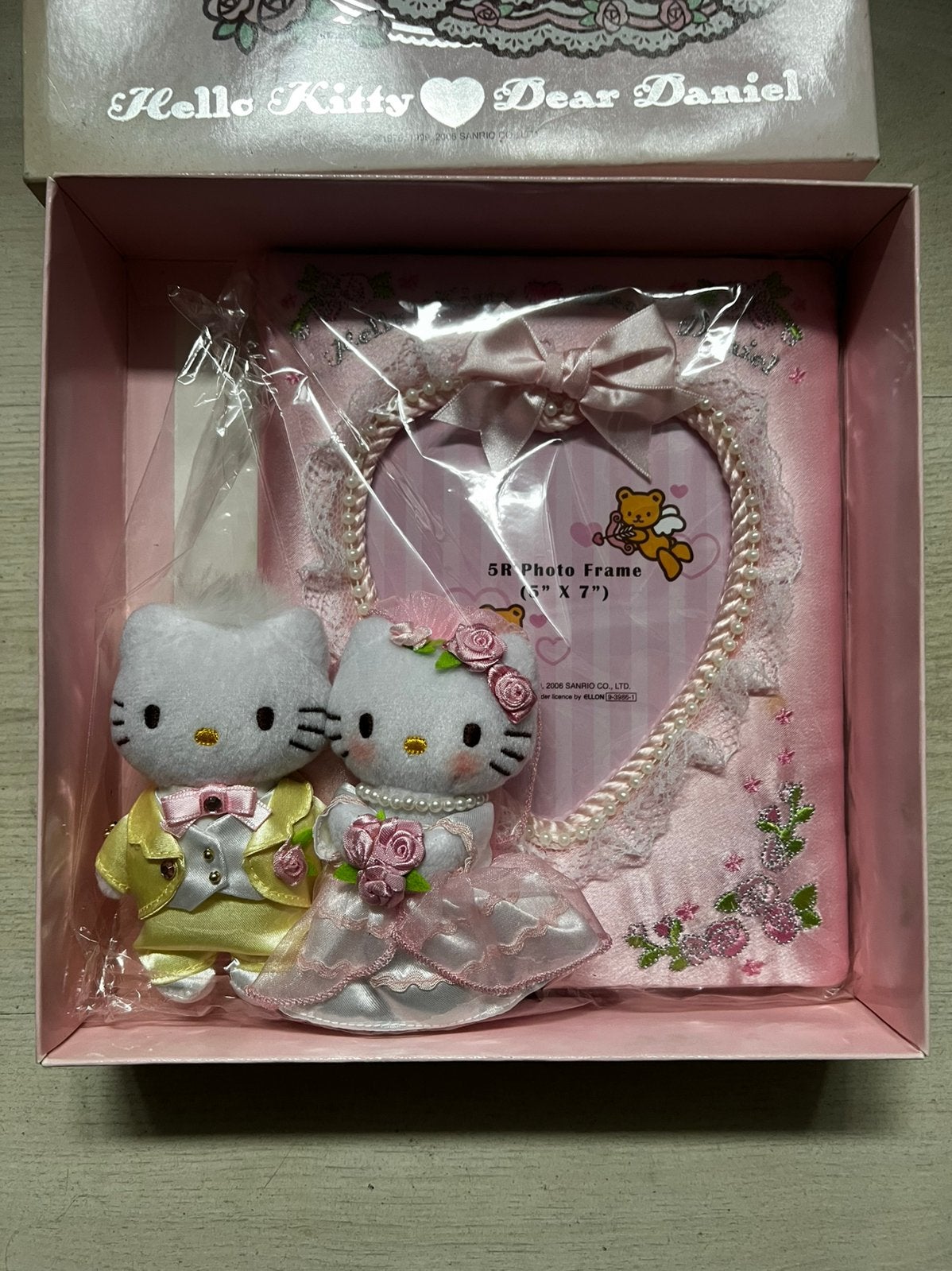 Hello Kitty and dear Daniel wedding photo frame vintage, Ophalen of Verzenden, Zo goed als nieuw
