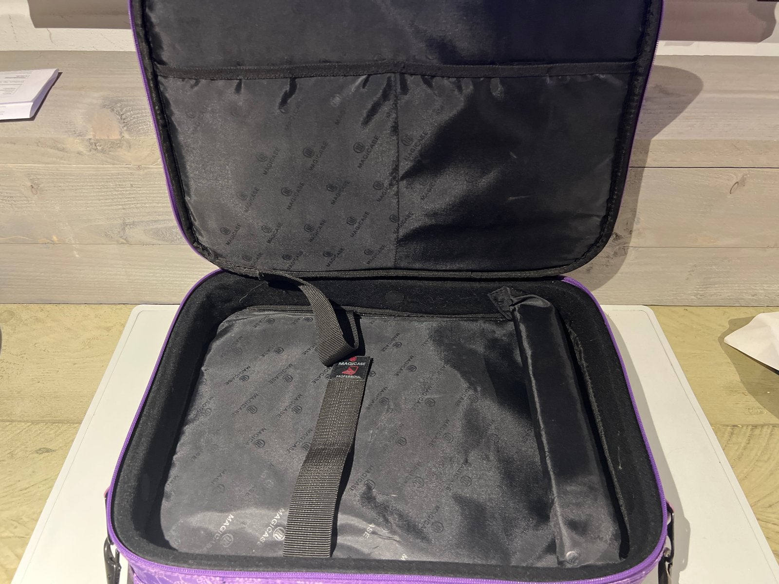 Paarse laptoptas met patroon en schouderband, Overige merken, N, Paars, Ophalen of Verzenden