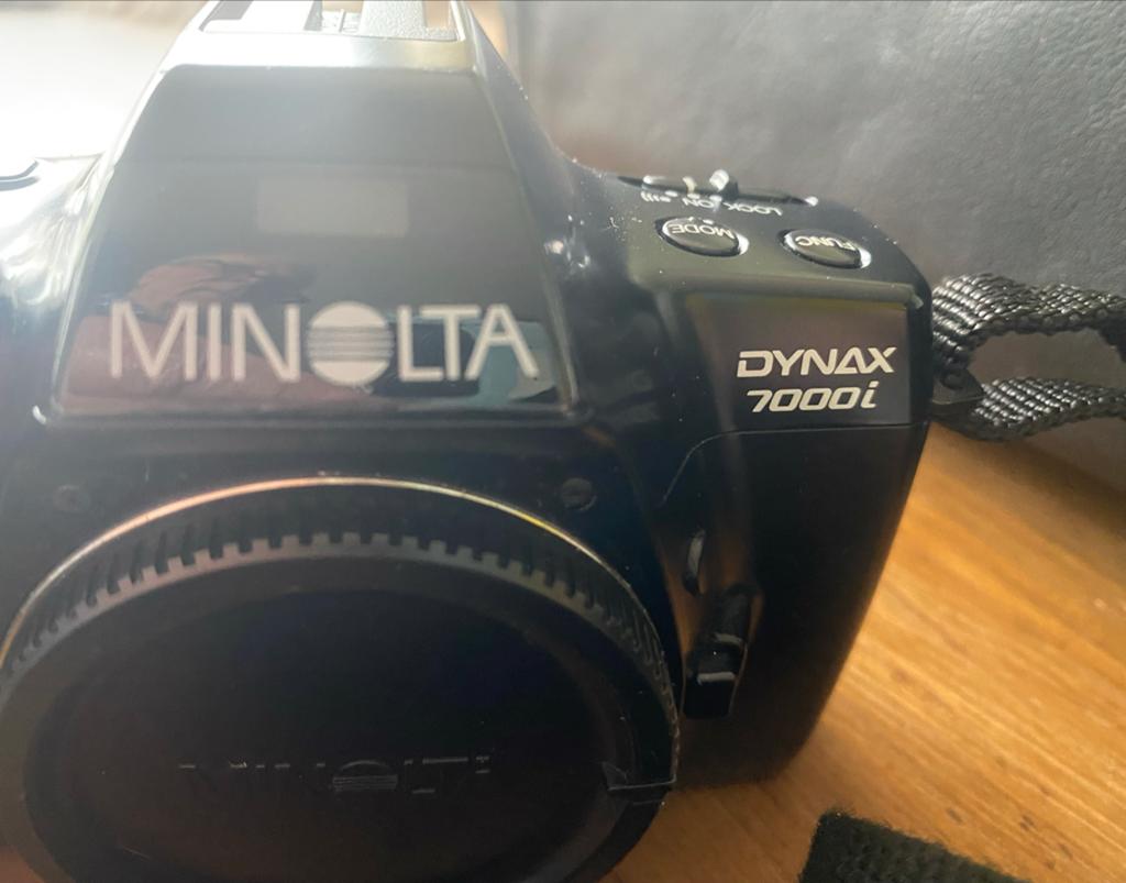 Minolta Dynax 7000i Spiegelreflexcamera met accessoires, Ophalen of Verzenden, Gebruikt, Spiegelreflex, Minolta