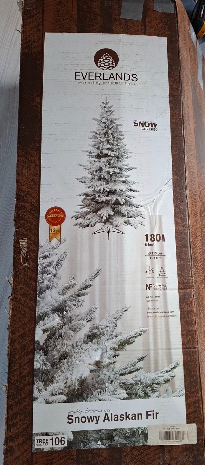 Super mooie kunstkerstboom met sneeuw Te Koop !!, Diversen, Ophalen, Zo goed als nieuw