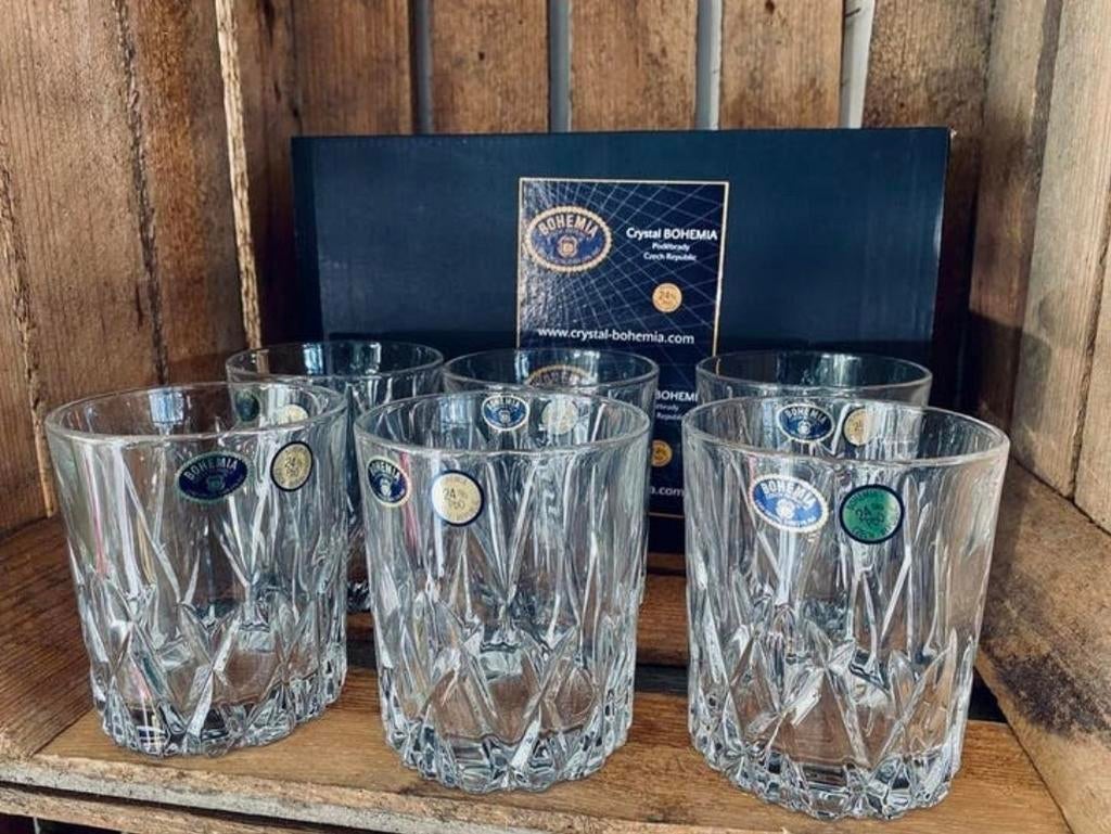 Nieuwe Bohemia Kristallen Whiskey Glazen Set - 6 Stuks, Ophalen of Verzenden