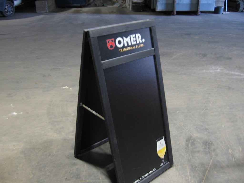 Stoepbord Reclamebord Omer, Ophalen, Zo goed als nieuw, Reclamebord