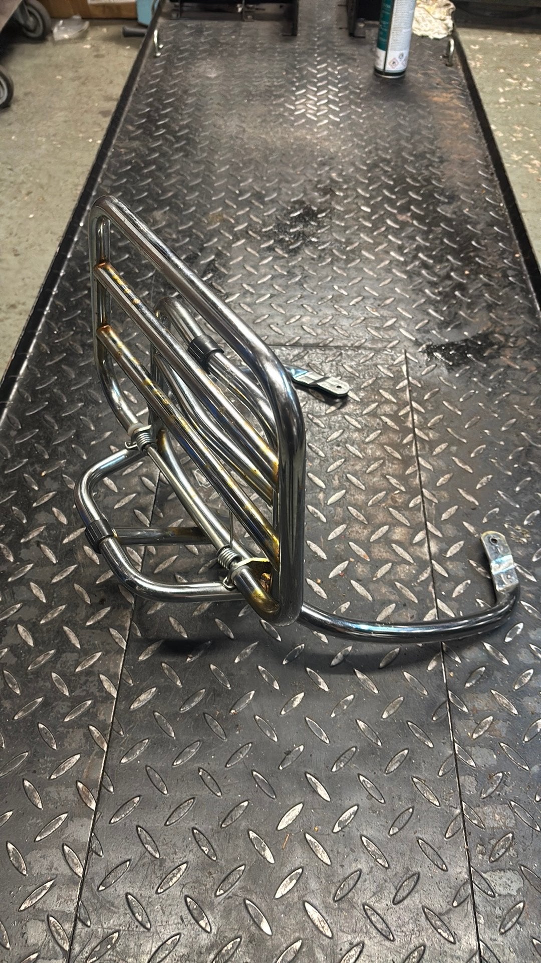 Vespa sprint primavera achterdrager klaprekje chrome, Ophalen of Verzenden