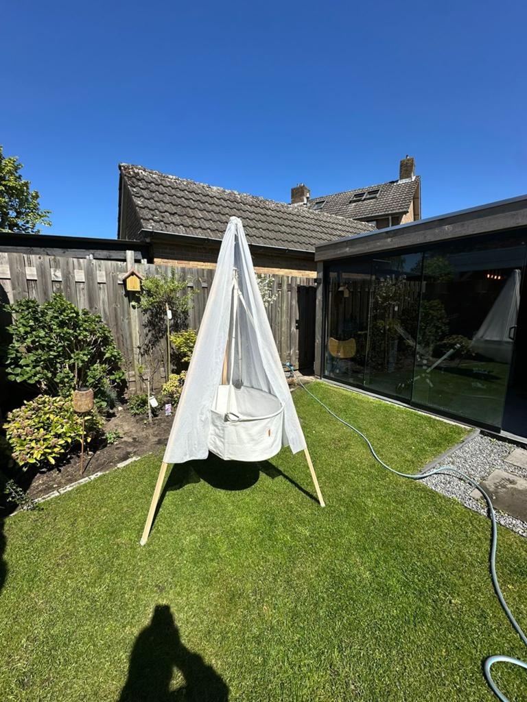 Leander Hangwieg met 3 poot en hemeltje, Kinderen en Baby's, Babywiegjes en Ledikanten, Ophalen, Zo goed als nieuw, Wieg