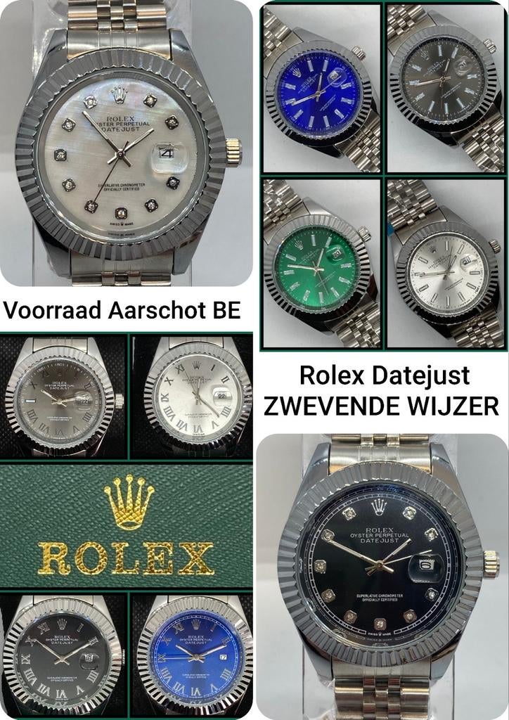 RLX DJ met zwevende secondewijzer, Sieraden, Tassen en Uiterlijk, Horloges | Heren, Overige merken, Staal, Staal, Polshorloge