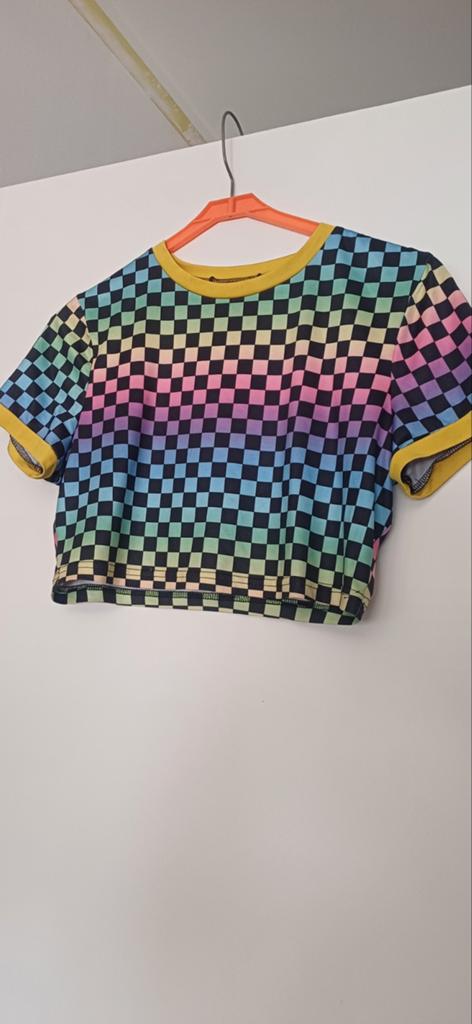 Punk ska crop top maat M, Ophalen of Verzenden, Zo goed als nieuw, Maat 38/40 (M), Korte mouw