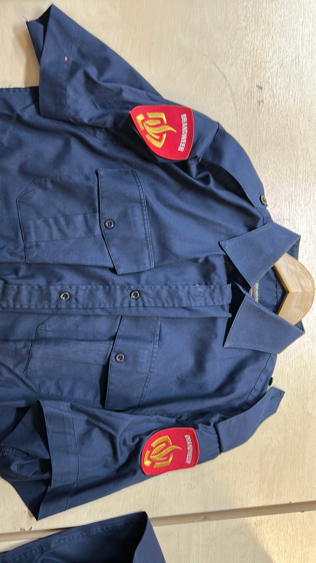 Brandweer blousen ps 7 euro, Ophalen of Verzenden, Zo goed als nieuw, Maat 52/54 (L), Blauw