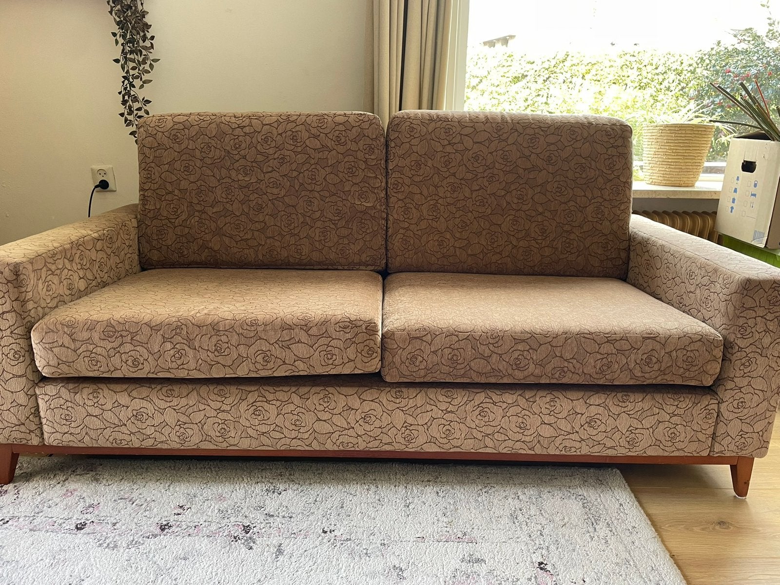 2 x 2 persoonsbank, Ophalen, Gebruikt, 150 tot 200 cm, Tweepersoons