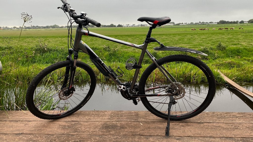 Herenfiets Merida Crossway 100 - XL 28" Velgen - 27 versn., Versnellingen, 56 cm of meer, Zo goed als nieuw, Schijfrem