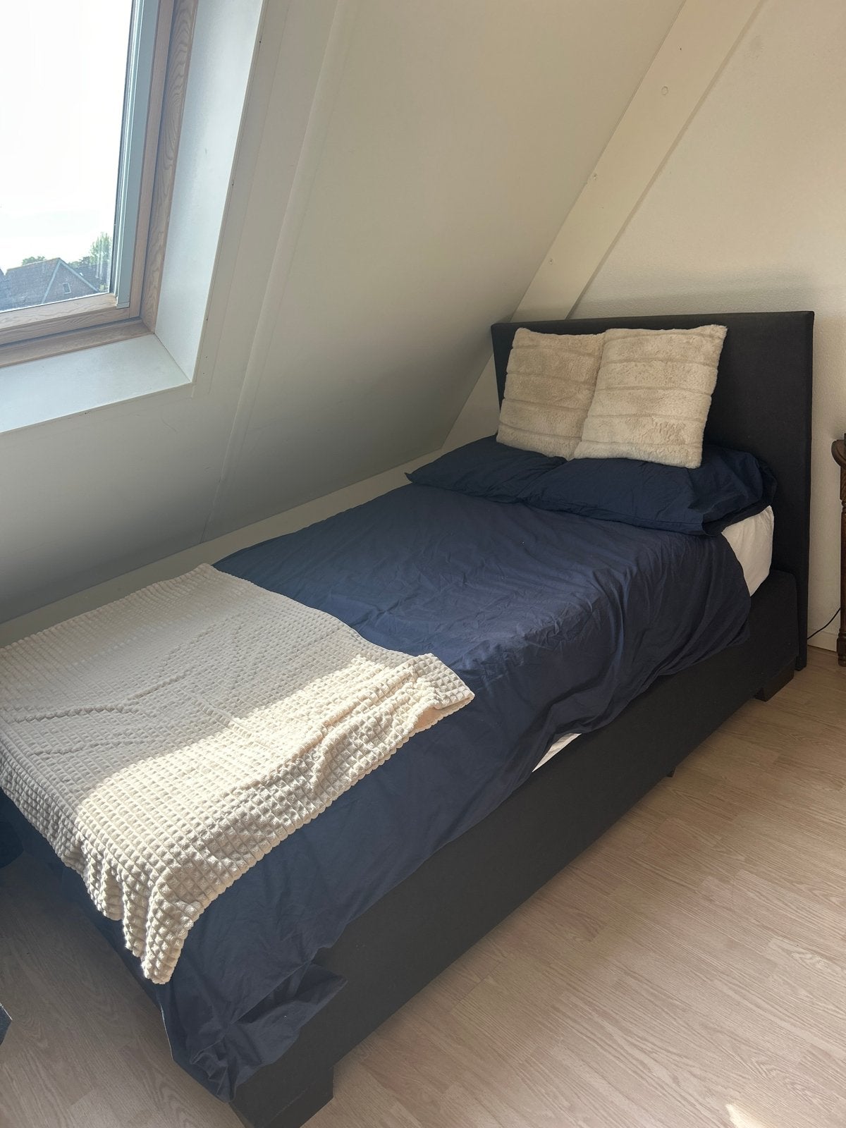 Bed 140x200, Ophalen, Gebruikt, Zwart, Tweepersoons